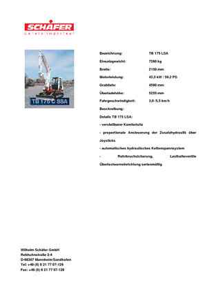 Lánctalpas kotrók Takeuchi TB 175