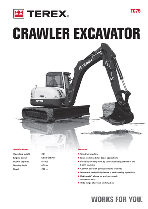 Lánctalpas kotrók Terex TC 75