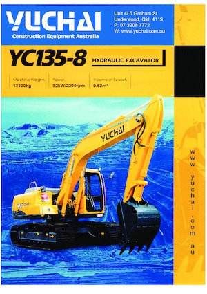 Lánctalpas kotrók Yuchai YC135-8