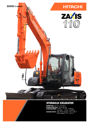 Lánctalpas kotrók Hitachi ZX 110-3