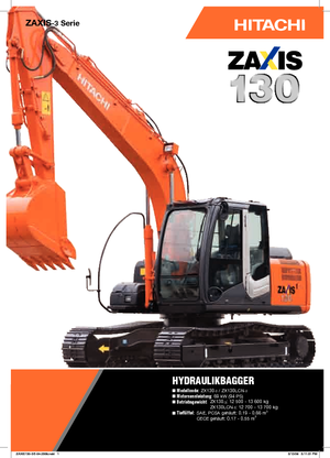 Lánctalpas kotrók Hitachi ZX 130-3