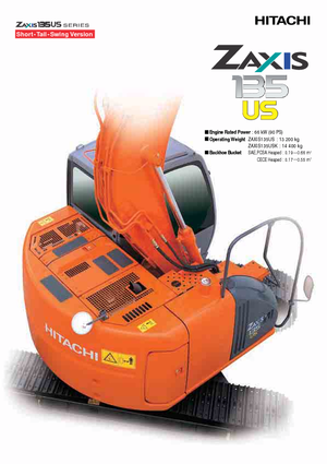 Lánctalpas kotrók Hitachi ZX 135 US