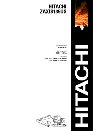 Lánctalpas kotrók Hitachi ZX 135 US