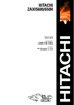 Lánctalpas kotrók Hitachi ZX 600