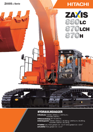 Lánctalpas kotrók Hitachi ZX 870 H 3 LD
