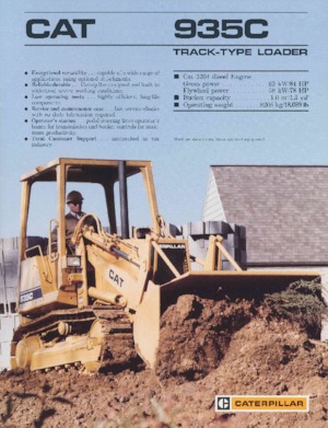 Lánctalpas rakodók Caterpillar 935C