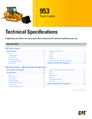 Lánctalpas rakodók Caterpillar 953