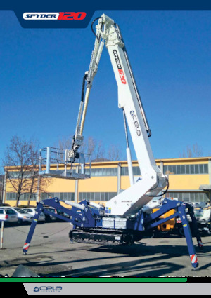 Lánctalpas teleszkópgémes munkaállványok CELA DT120 Spyder