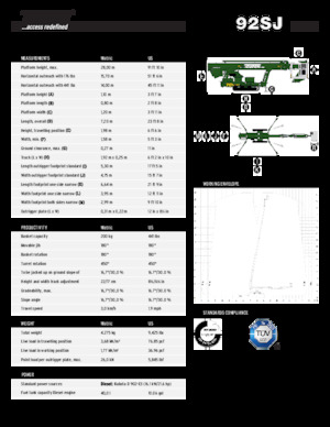 Lánctalpas teleszkópgémes munkaállványok TEUPEN TC92SJ 