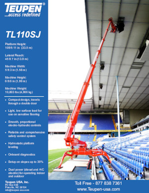 Lánctalpas teleszkópgémes munkaállványok TEUPEN TL110SJ 