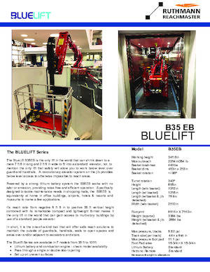Lánctalpas töretőgémes munkaállványok Ruthmann BLUELIFT B35 EB