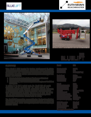 Lánctalpas töretőgémes munkaállványok Ruthmann BLUELIFT B53
