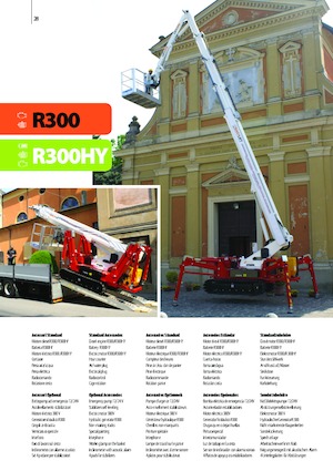Lánctalpas teleszkópgémes munkaállványok Easy Lift R300HY