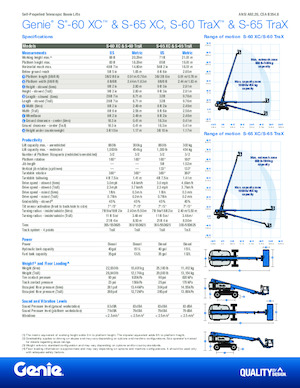 Lánctalpas teleszkópgémes munkaállványok Genie S-60 TraX 