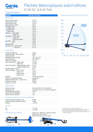 Lánctalpas teleszkópgémes munkaállványok Genie S-65 TraX