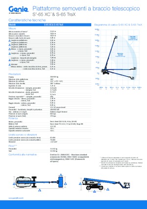 Lánctalpas teleszkópgémes munkaállványok Genie S-65 TraX