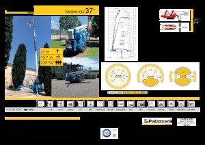 Lánctalpas teleszkópgémes munkaállványok Palazzani XTJ 37+ C