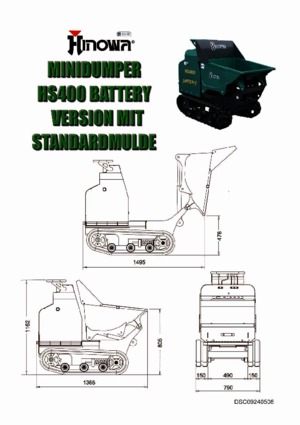 Lánctalpas dömperek Hinowa HS 400 Battery