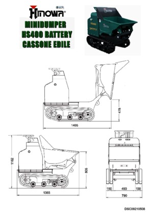 Lánctalpas dömperek Hinowa HS 400 Battery