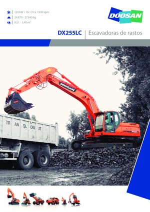 Lánctalpas kotrók Doosan DX 255 LC