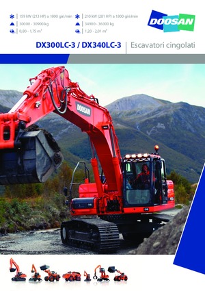 Elektromos lánctalpas kotrók Doosan DX300LC-3