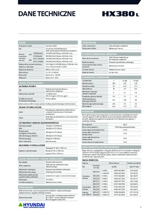 Lánctalpas kotrók Hyundai HX380L