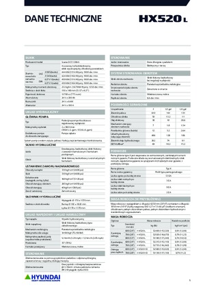 Lánctalpas kotrók Hyundai HX520L