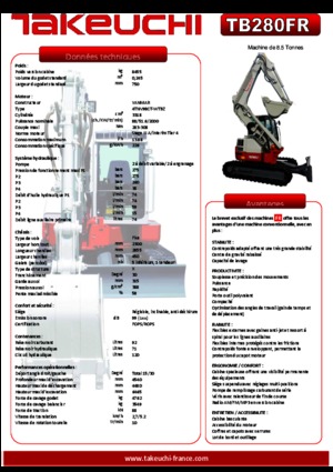 Lánctalpas kotrók Takeuchi TB 280 FR