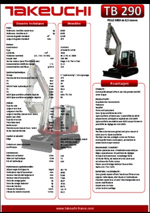 Lánctalpas kotrók Takeuchi TB290
