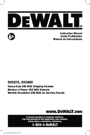 Bontó kalapácsok és fejek DEWALT D25892K