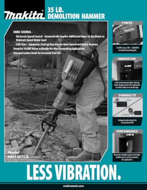 Bontó kalapácsok és fejek Makita HM1307CB