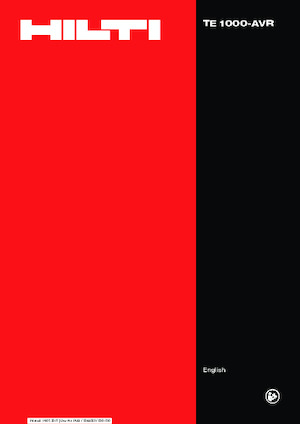 Bontó kalapácsok és fejek Hilti TE 1000-AVR