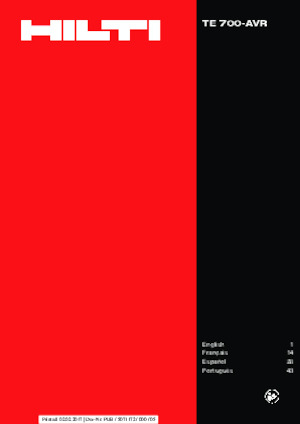 Bontó kalapácsok és fejek Hilti TE 700-AVR