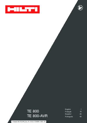 Bontó kalapácsok és fejek Hilti TE 800-AVR