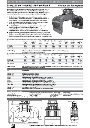 Bontási válogató megfogók Kinshofer D 27 H-P 115