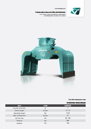 Bontási válogató megfogók Everdigm EMG 20