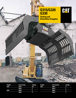Bontási válogató megfogók Caterpillar G330