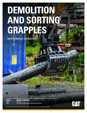 Bontási válogató megfogók Caterpillar G308