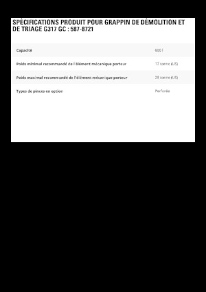 Bontási válogató megfogók Caterpillar G317 GC