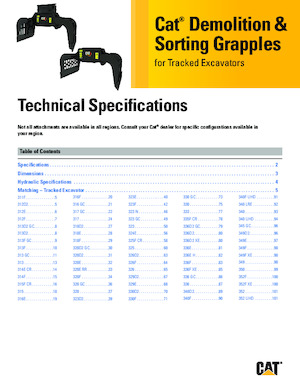 Bontási válogató megfogók Caterpillar G318