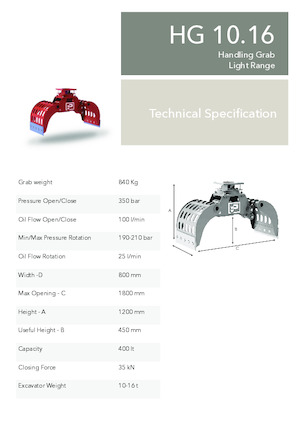 Bontási válogató megfogók Promove HG 10.16