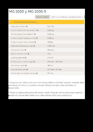 Bontási válogató megfogók Epiroc MG 1000 