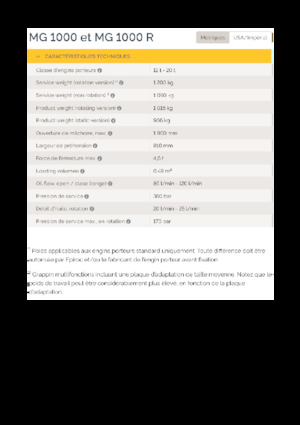 Bontási válogató megfogók Epiroc MG 1000 