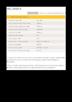 Bontási válogató megfogók Epiroc MG 3000 R