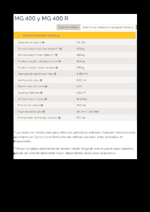 Bontási válogató megfogók Epiroc MG 400