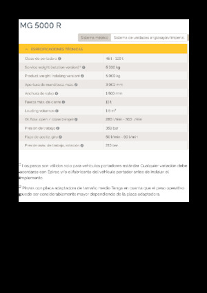 Bontási válogató megfogók Epiroc MG 5000 R