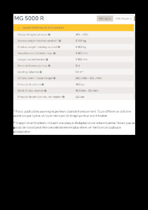 Bontási válogató megfogók Epiroc MG 5000 R