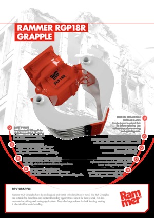 Bontási válogató megfogók Rammer RGP18R