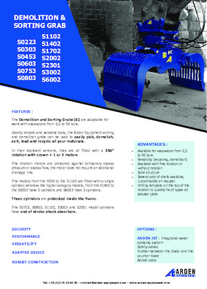 Bontási válogató megfogók Arden S6002