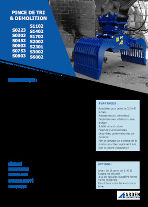 Bontási válogató megfogók Arden S6002